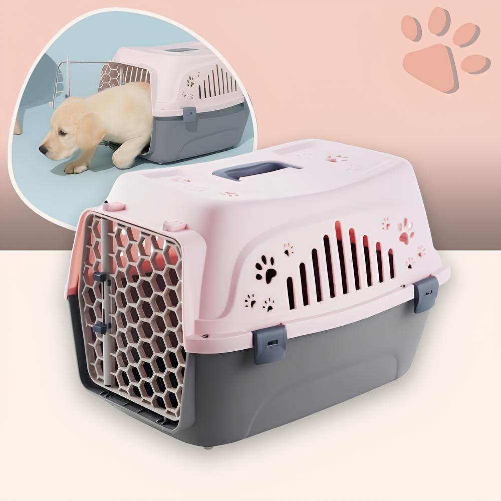 cage de transport pour chien ou chat compagnie aerienne jujutranspet la niche de jules rose