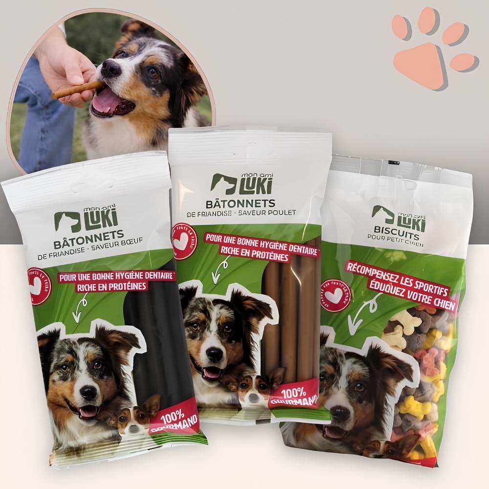 friandise pour chien box education recompense la niche de jules mon ami luki