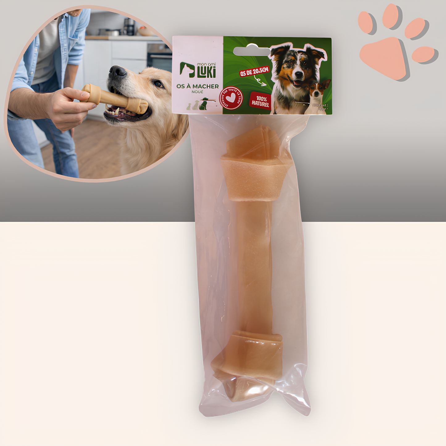 friandise pour chien os a macher grand chien la niche de jules mon ami luki