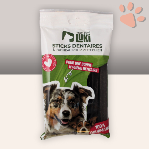 Friandise pour chien - Sticks Dentaires Agneau | JuJuLukiDentStick™ Agneau Mini