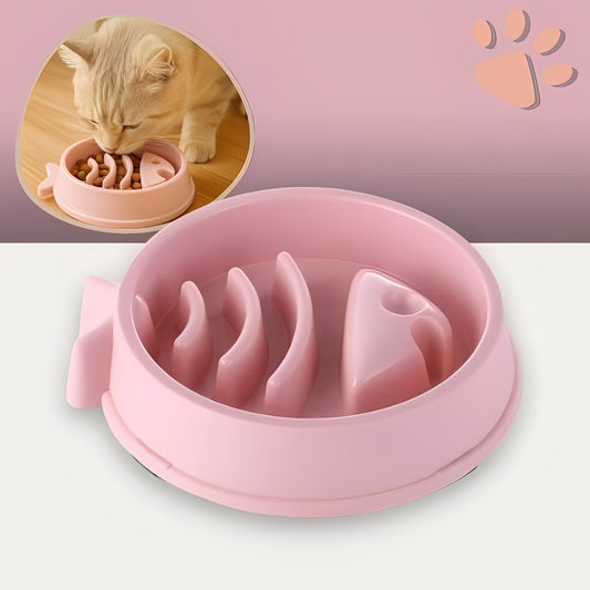 gamelle pour chat chien anti glouton la niche de jules rose