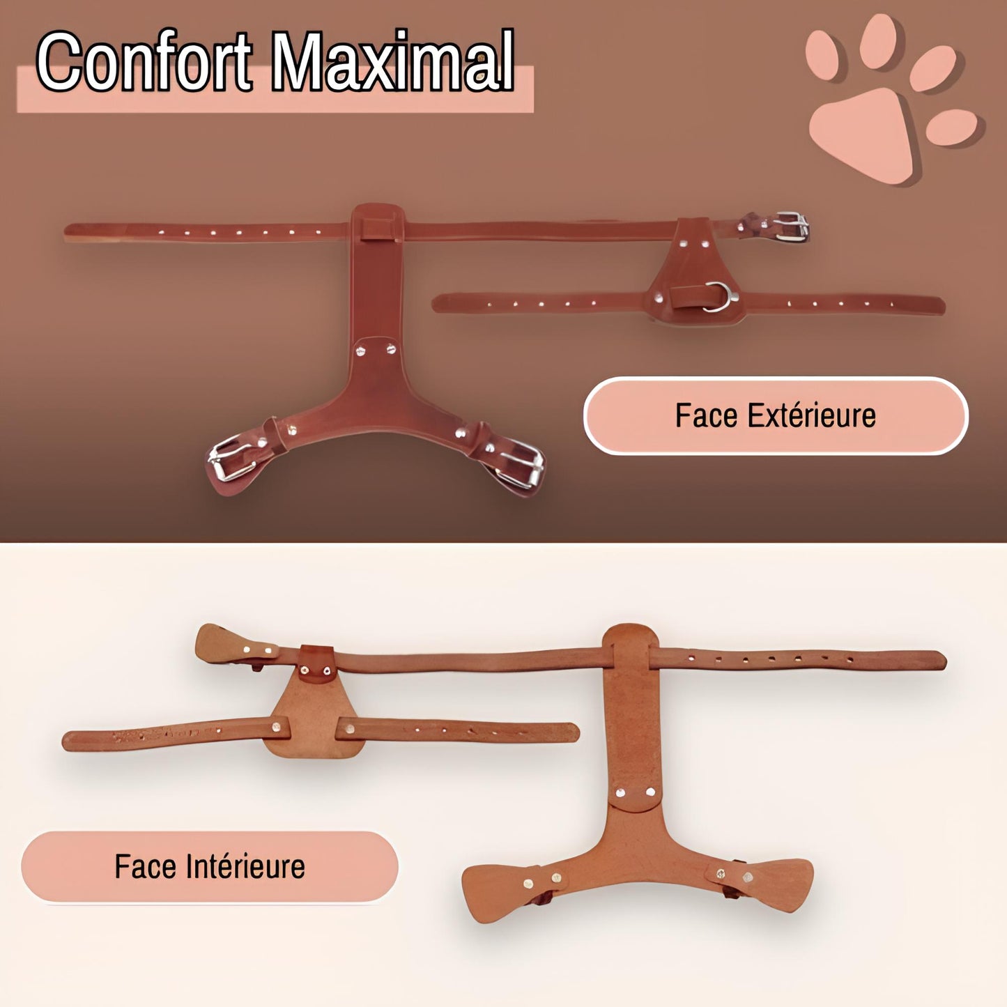 harnais en cuir veritable pour chien la niche de jules jujuluxeharness confort