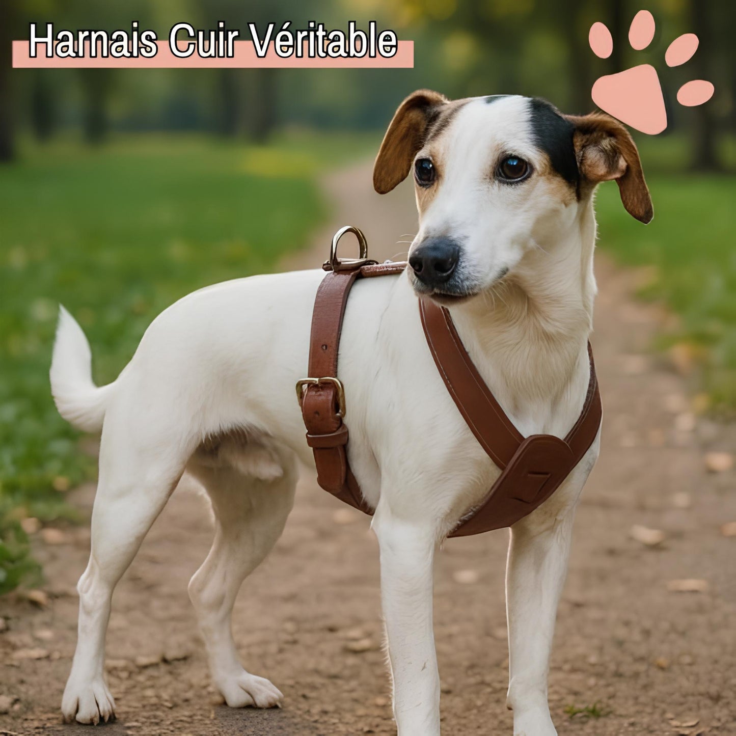 harnais en cuir veritable pour chien la niche de jules jujuluxeharness cuir de vache