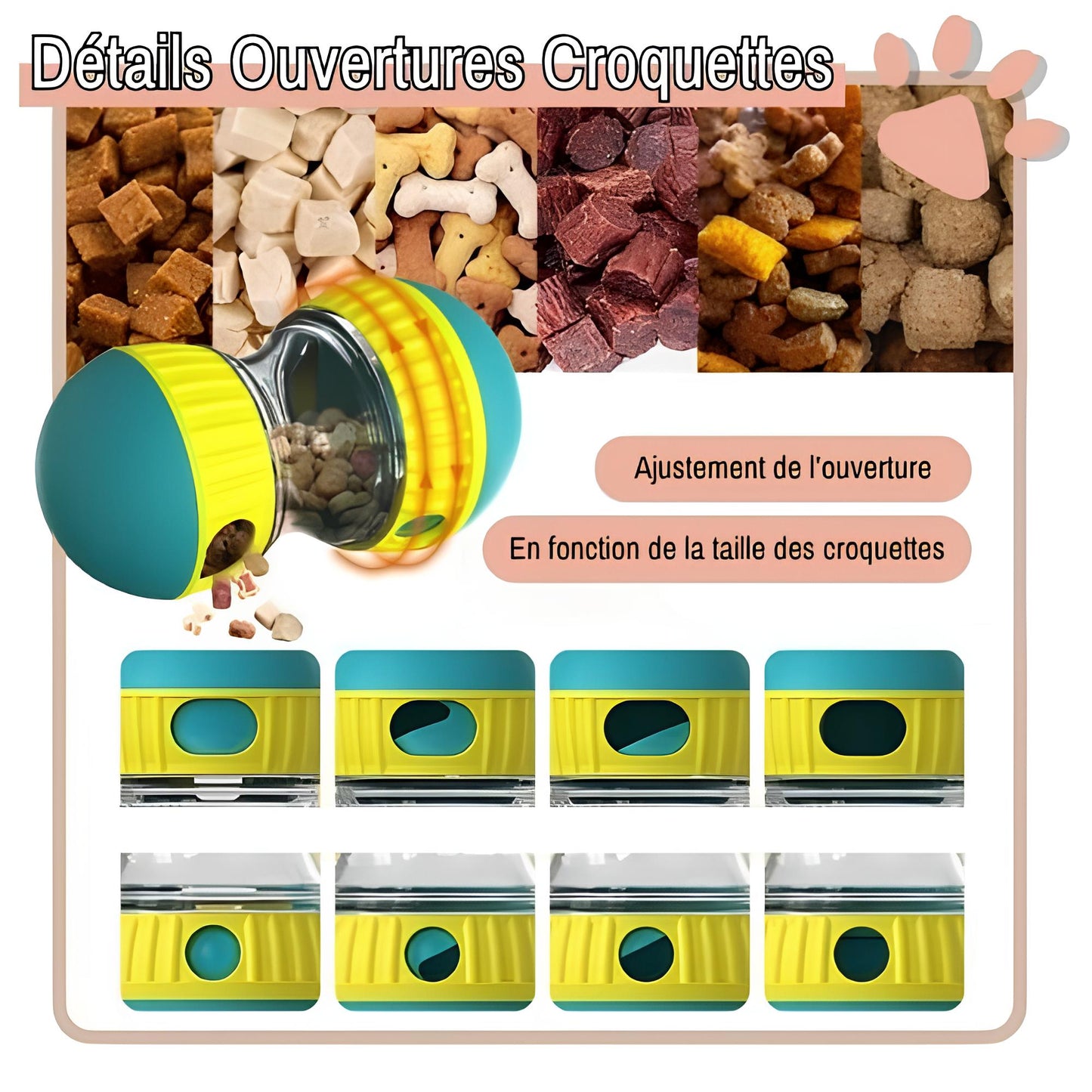 jouet distributeur de croquette pour chien jujusmartfeed la niche de jules toutes tailles de croquettes