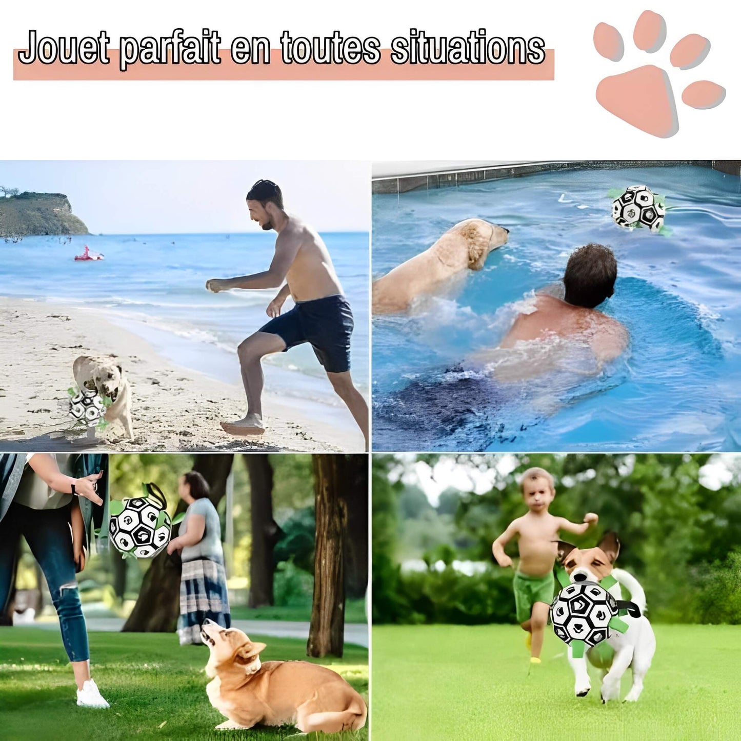 jouet pour chien ballon de
foot la niche de jules JujuGripball jouet parfait en toutes situations
