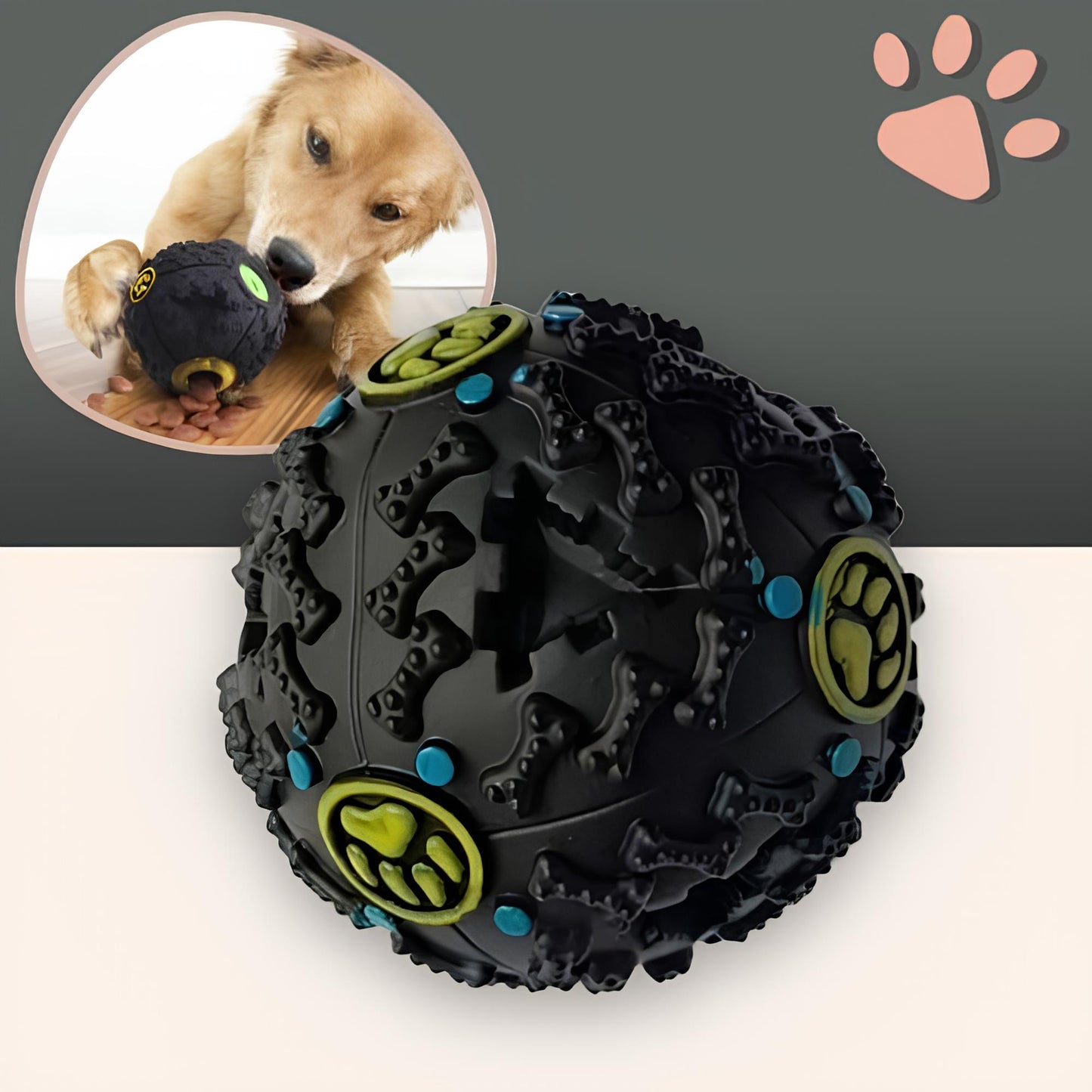 jouet pour chien boule distributeur croquette la niche de jules noir