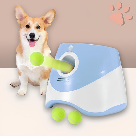 jouet pour chien lanceur de balle jujulaunchball la niche de jules bleu pastel