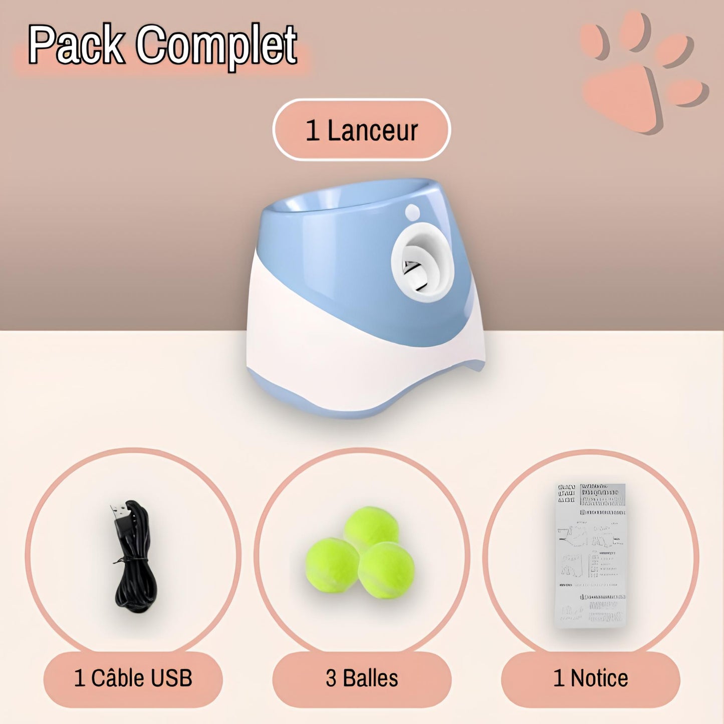 jouet pour chien lanceur de balle jujulaunchball la niche de jules pack complet