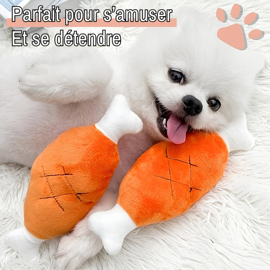 jouet pour chien pliable os de poulet jujuchickenbone la niche de jules parfait pour s amuser