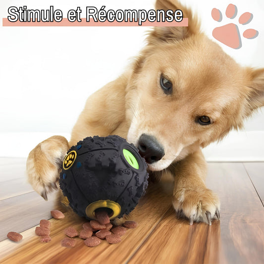 jouet pour chien boule distributeur croquette la niche de jules stimule récompense