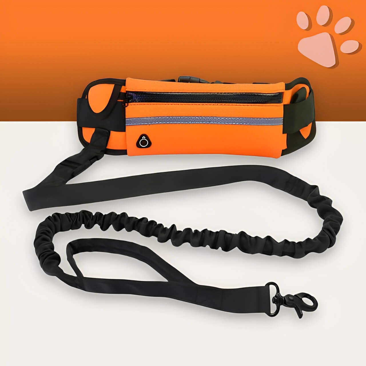 laisse pour chien mains libres jujurunleash la niche de jules orange