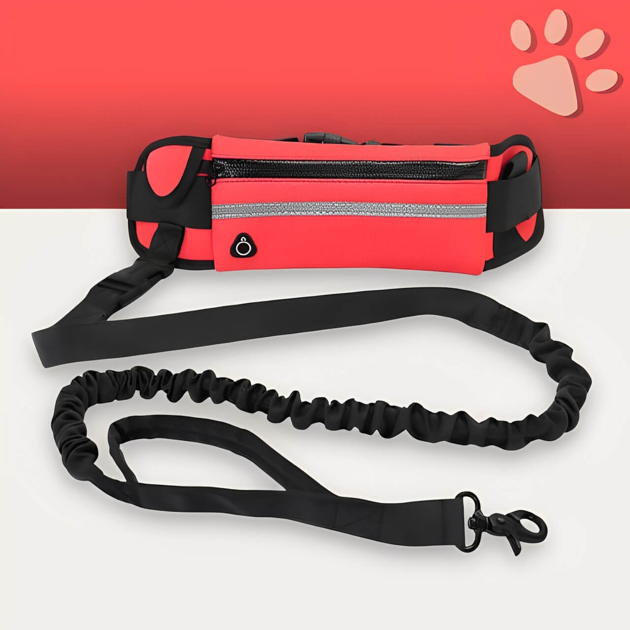 laisse pour chien mains libres jujurunleash la niche de jules rouge