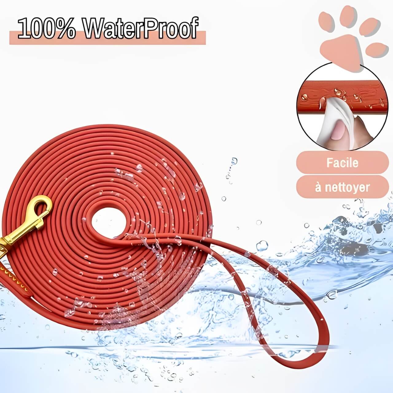 laisse pvc pour chien jujupvcleash la niche de jules impermeable