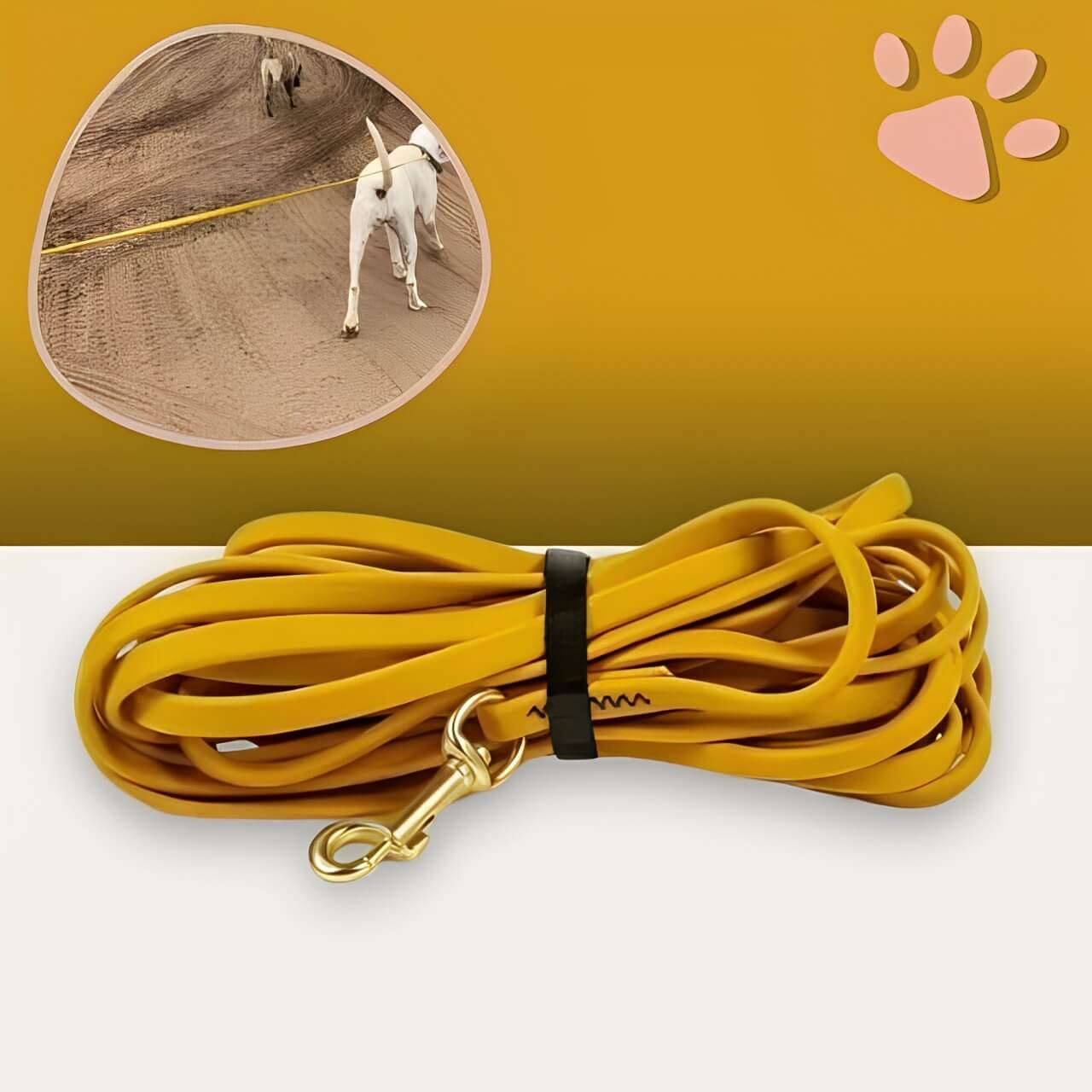 laisse pvc pour chien jujupvcleash la niche de jules jaune