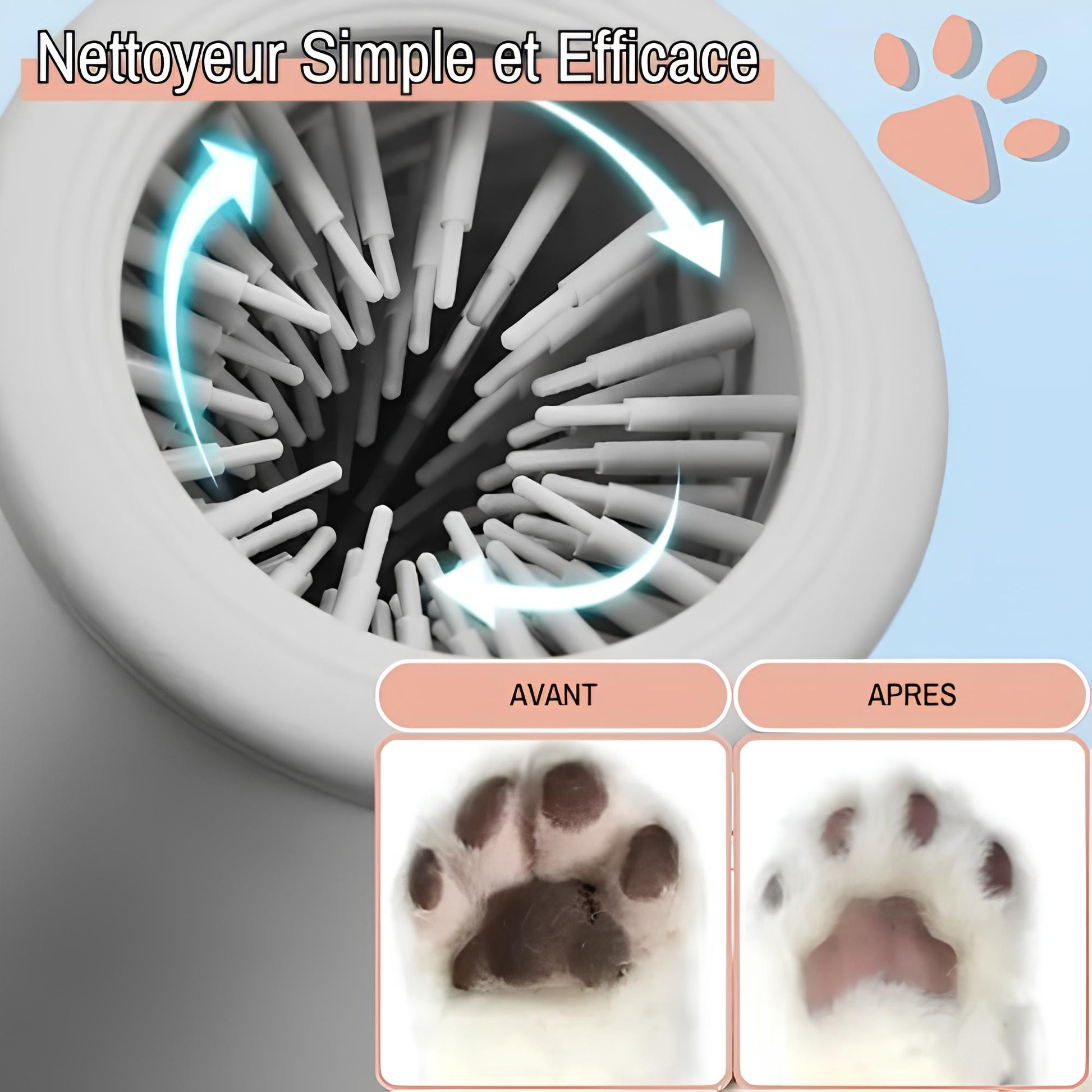 nettoyeur de pattes pour chien automatique jujucleanpawsauto la niche de jules efficace et simple