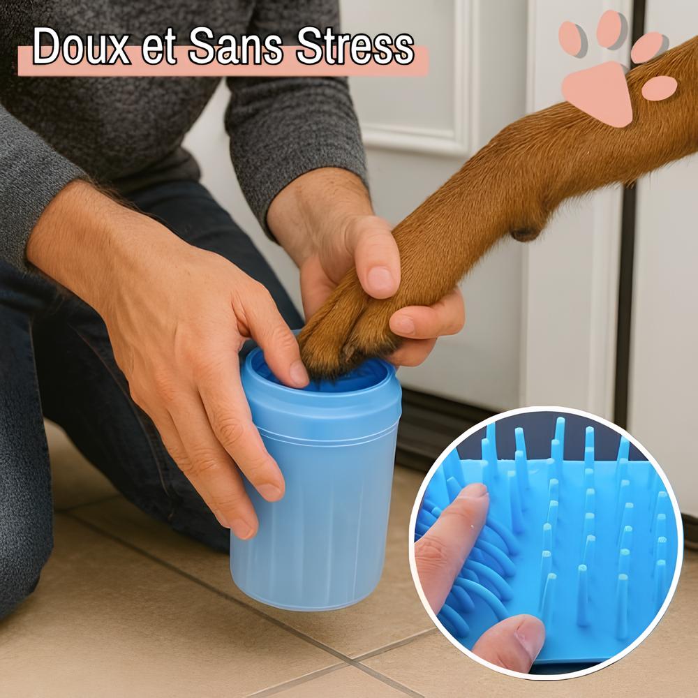 nettoyeur de pattes pour chien manuel jujucleanpawscup la niche de jules doux