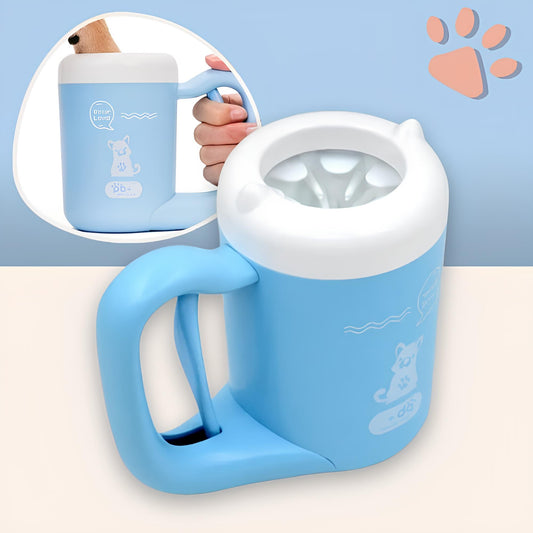 nettoyeur de pattes pour chien semi automatique jujucleanpawsspin la niche de jules bleu