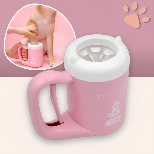 nettoyeur de pattes pour chien semi automatique jujucleanpawsspin la niche de jules rose