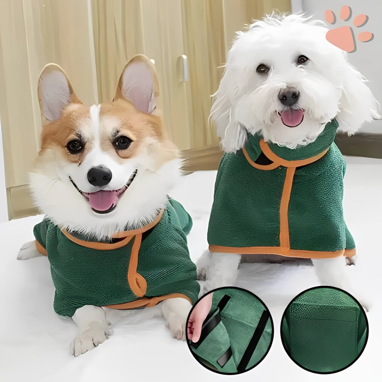 peignoir pour chien jujupeignoir la niche de jules 01