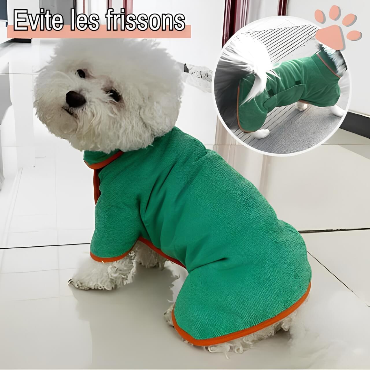 peignoir pour chien jujupeignoir la niche de jules evite les frissons
