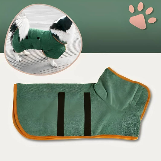 peignoir pour chien jujupeignoir la niche de jules vert