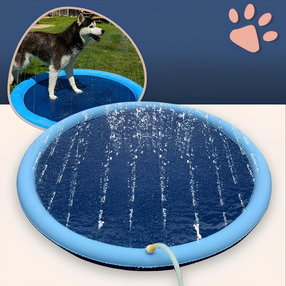 piscine pour chien jets eau jujusplashpool la niche de jules bleu