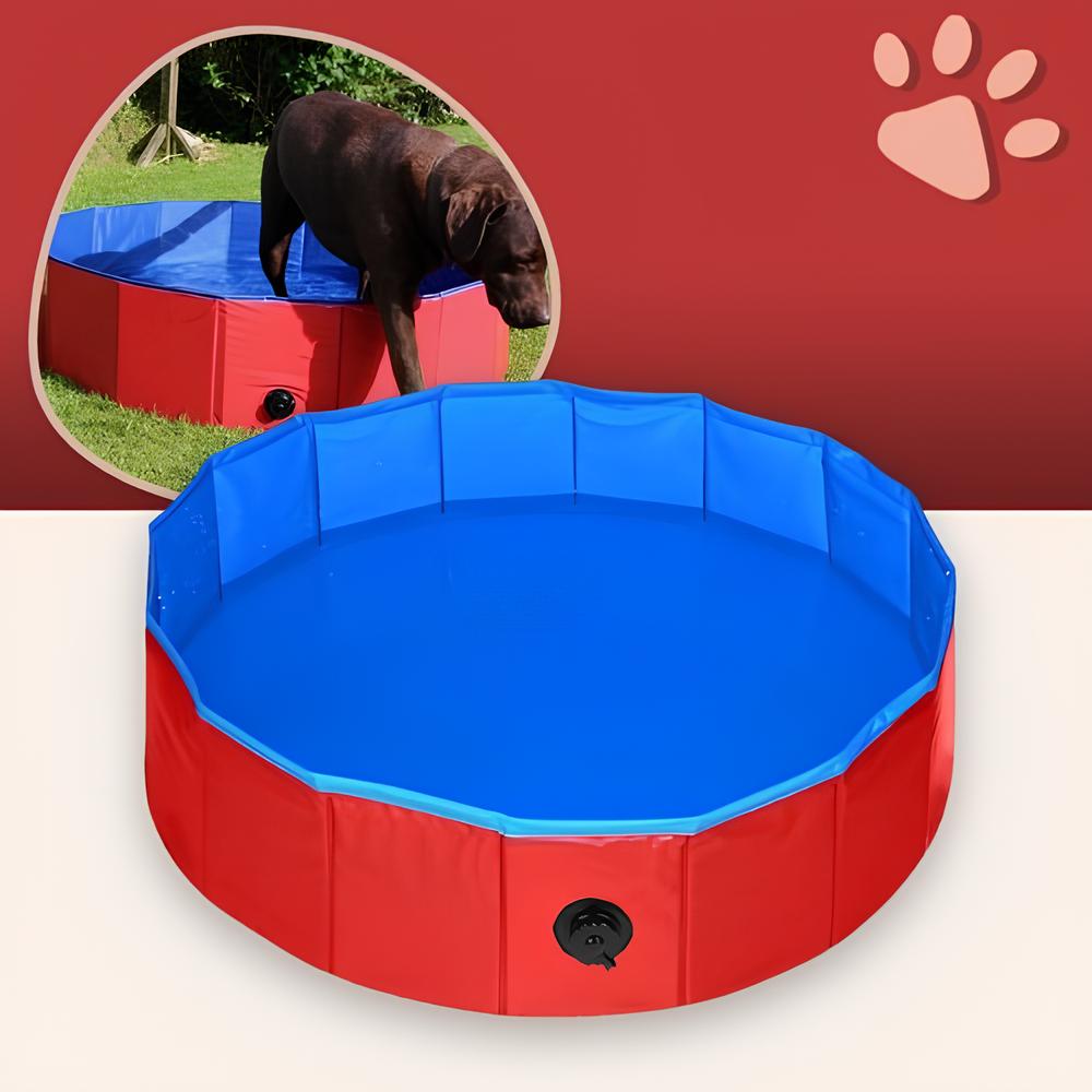 piscine pour chien pliable jujuspoolfold la niche de jules rouge