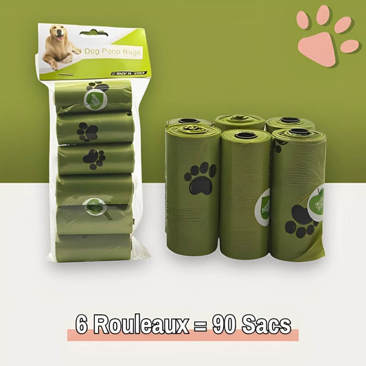 sac a excrements distributeur de sac a crottes pour chien jujukk la niche de jules pack 6 rouleaux