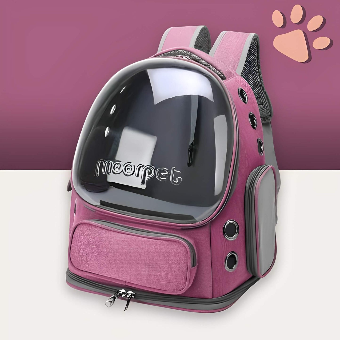 sac a dos jujucatpack transport chat capsule rose