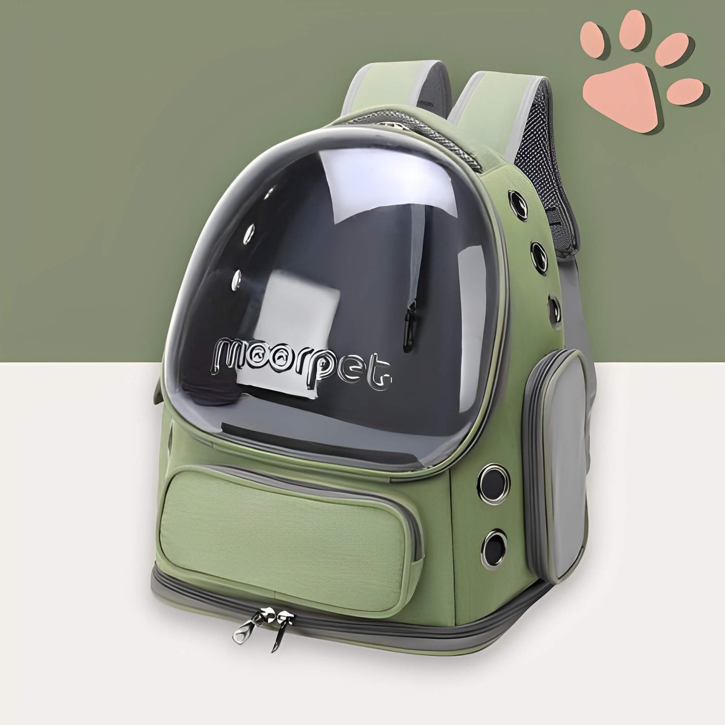 sac a dos jujucatpack transport chat capsule vert