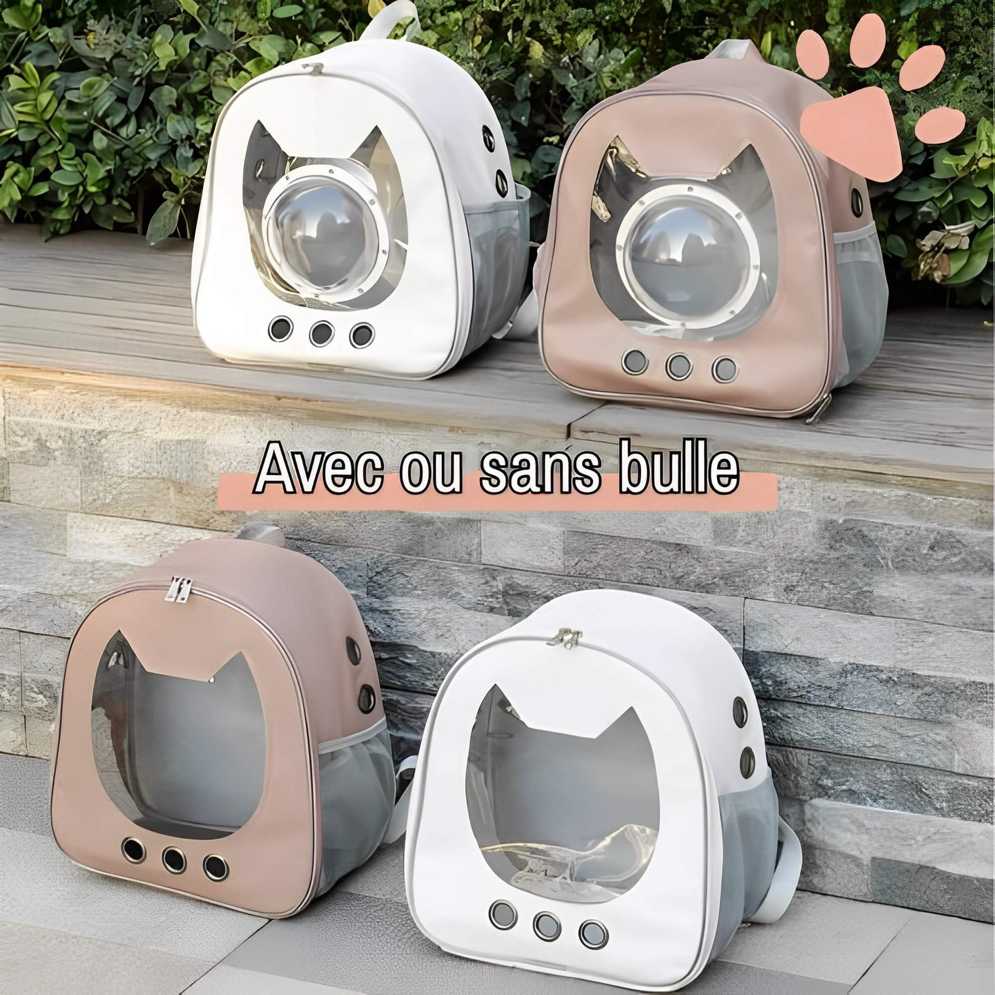 Sac a Dos pour Chat Grande fenêtre JuJuViewBag  la niche de jules avec ou sans bulle