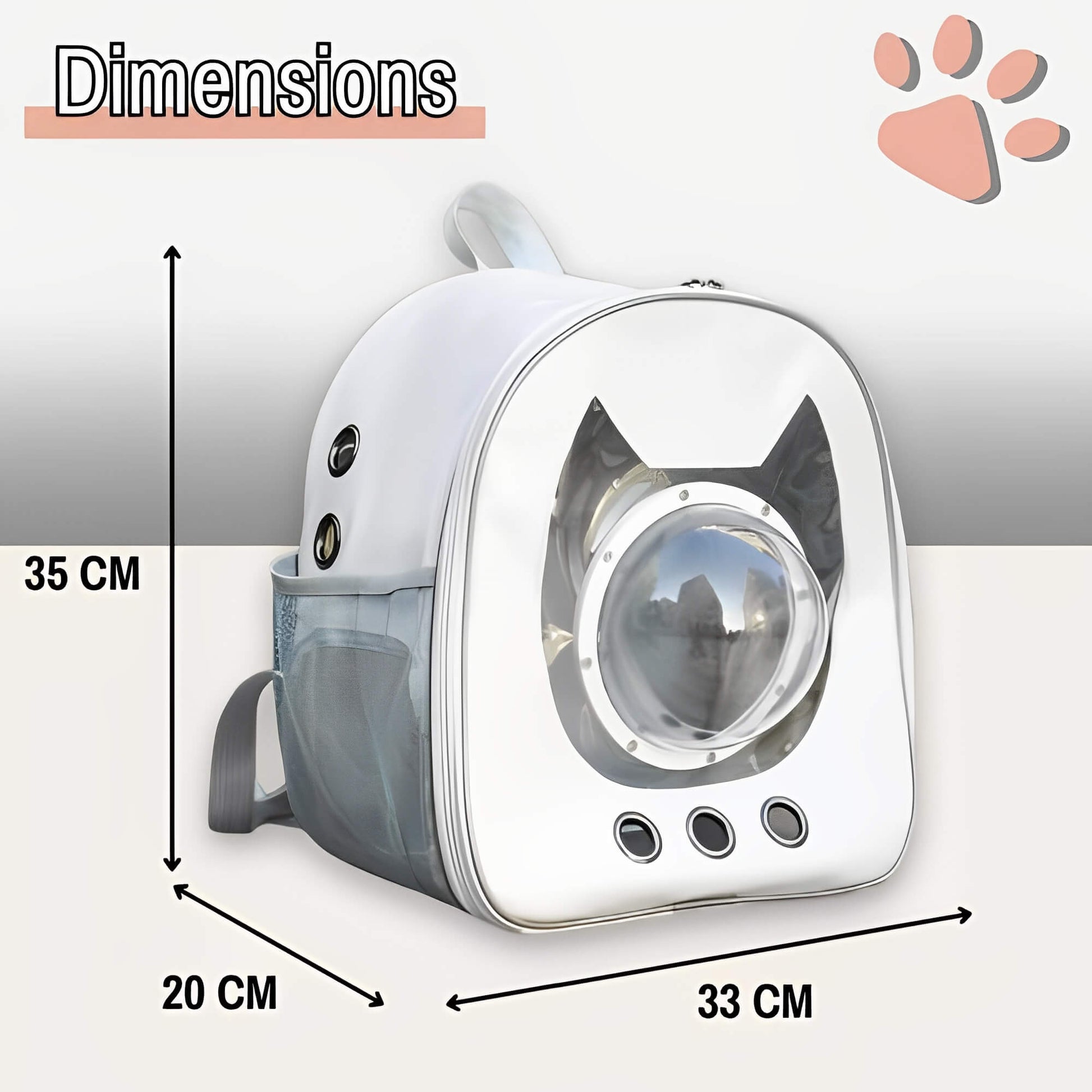 Sac a Dos pour Chat Grande fenêtre JuJuViewBag  la niche de jules dimensions