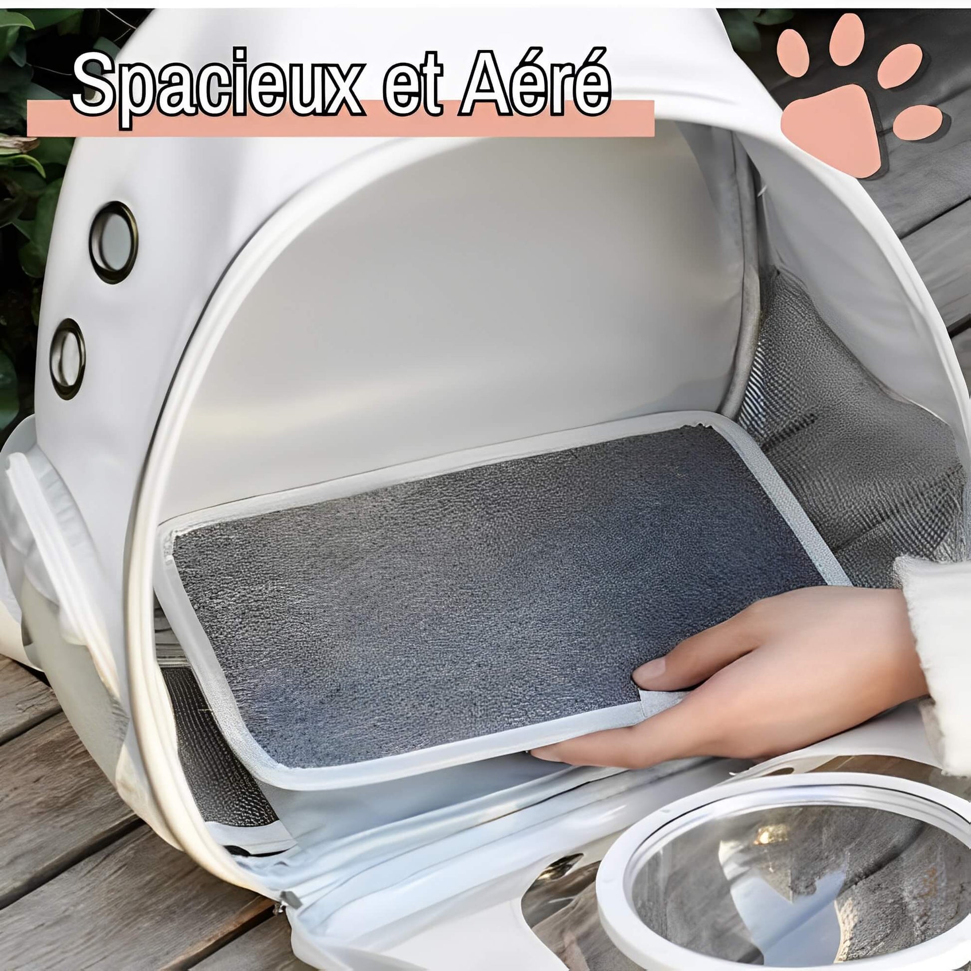 Sac a Dos pour Chat Grande fenêtre JuJuViewBag  la niche de jules spacieux et aéré