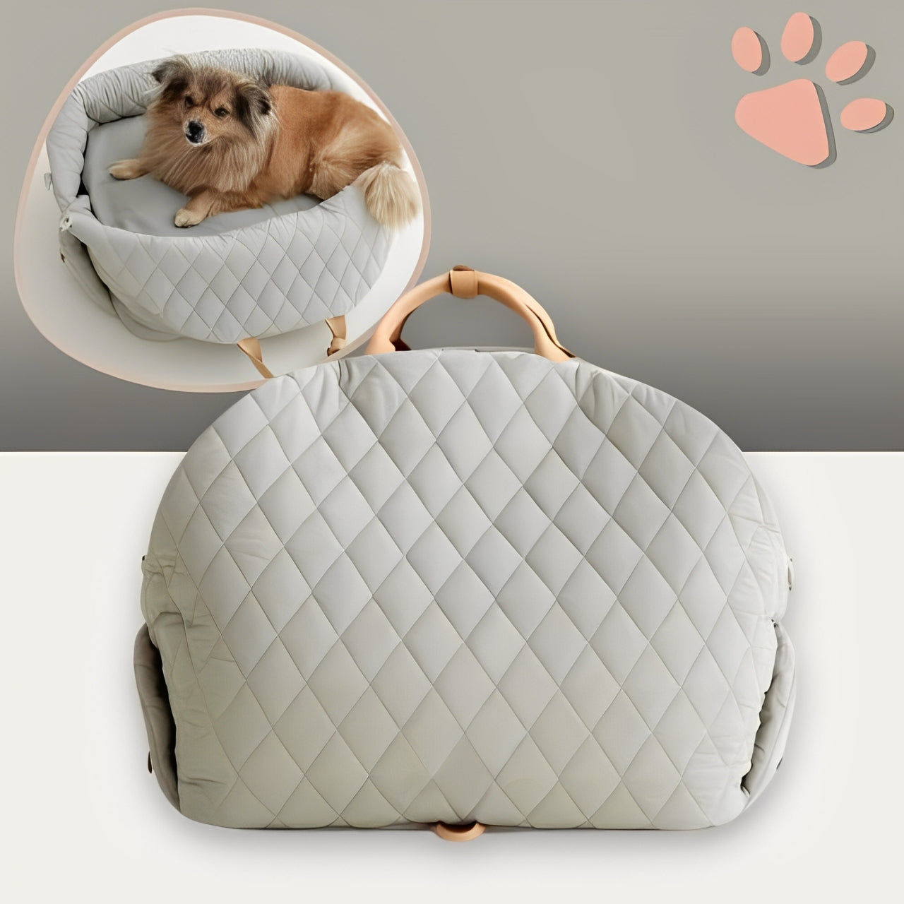 sac de transport pour chien chat jujucocoonbag la niche de jules gris