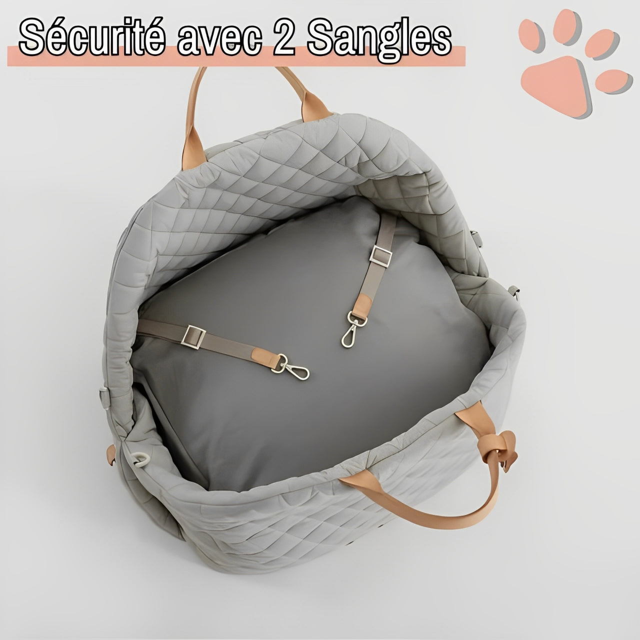 sac de transport pour chien chat jujucocoonbag la niche de jules sécurité 2 sangles