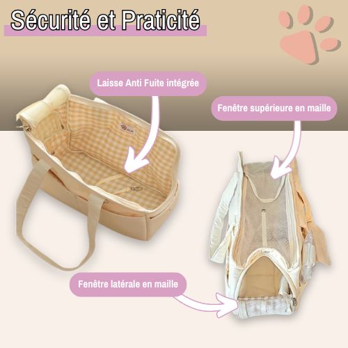 sac de transport pour chien chat jujudeluxebag la niche de jules sécurité pratique