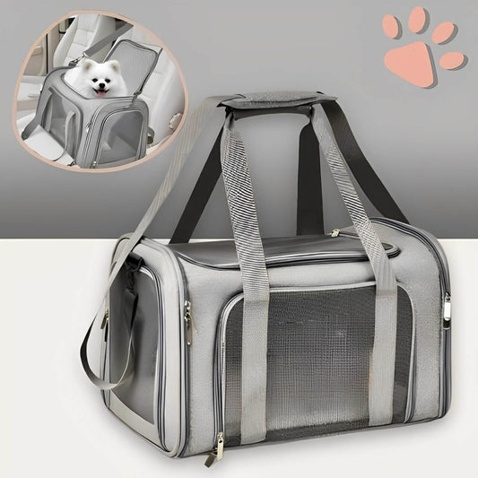 sac de transport pour chien chat jujupetbag la niche de jules gris
