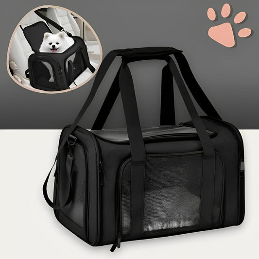 sac de transport pour chien chat jujupetbag la niche de jules noir