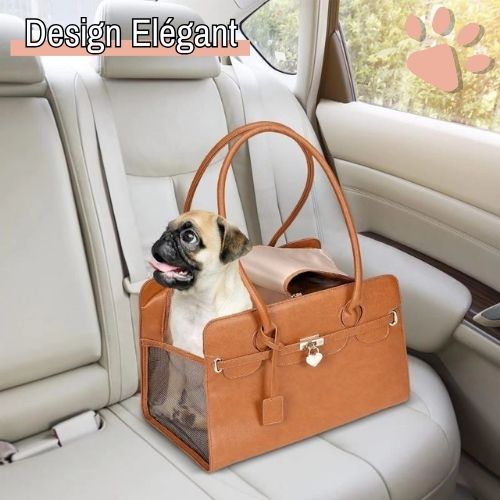 sac de transport pour chien cuir design jujucuirbag la niche de jules design élégant