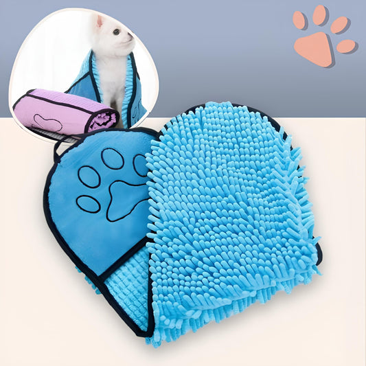 serviette pour chien chat jujudryglove la niche de jules bleu
