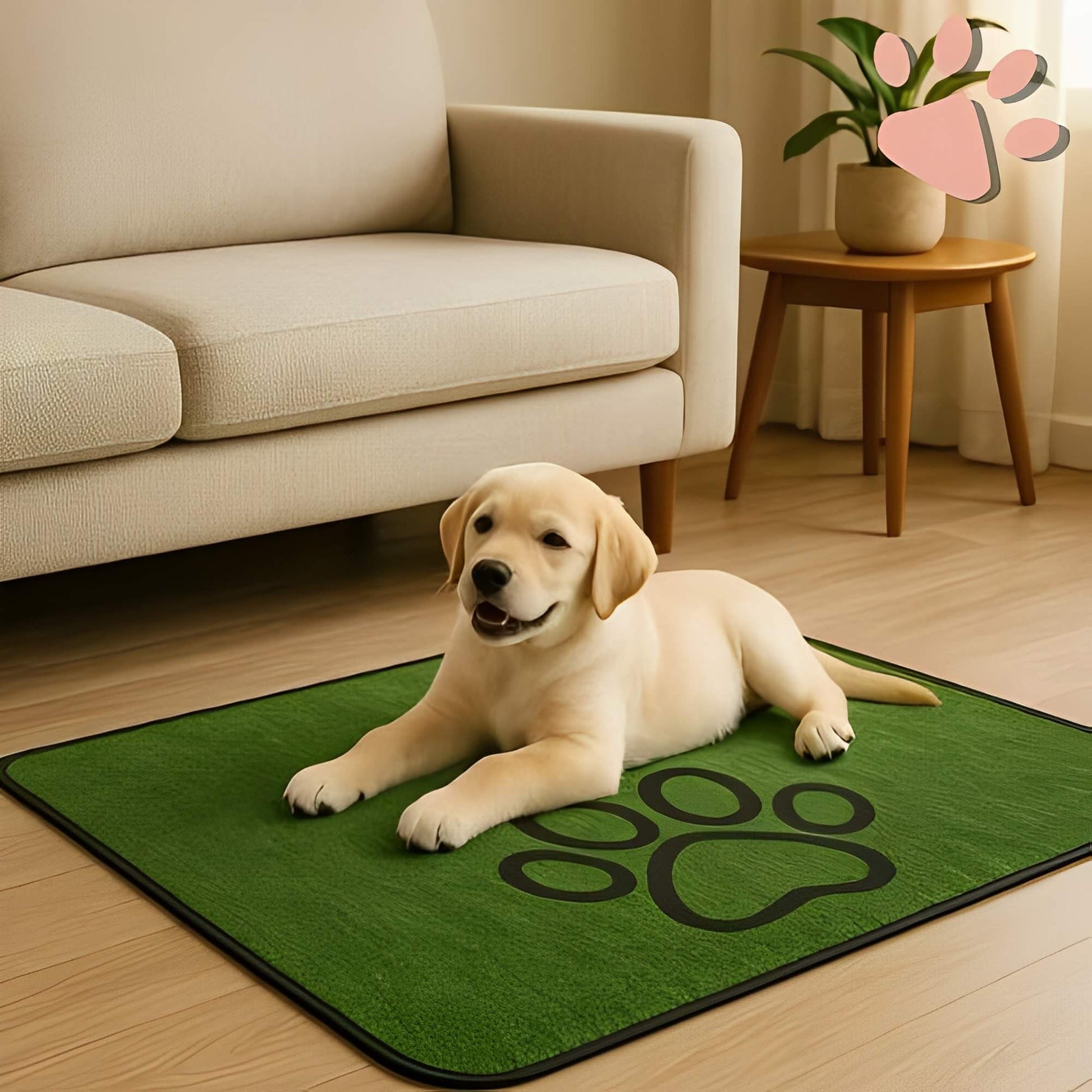 tapis apprentissage pour chien lavable JujutrainPad chiot golden retriever