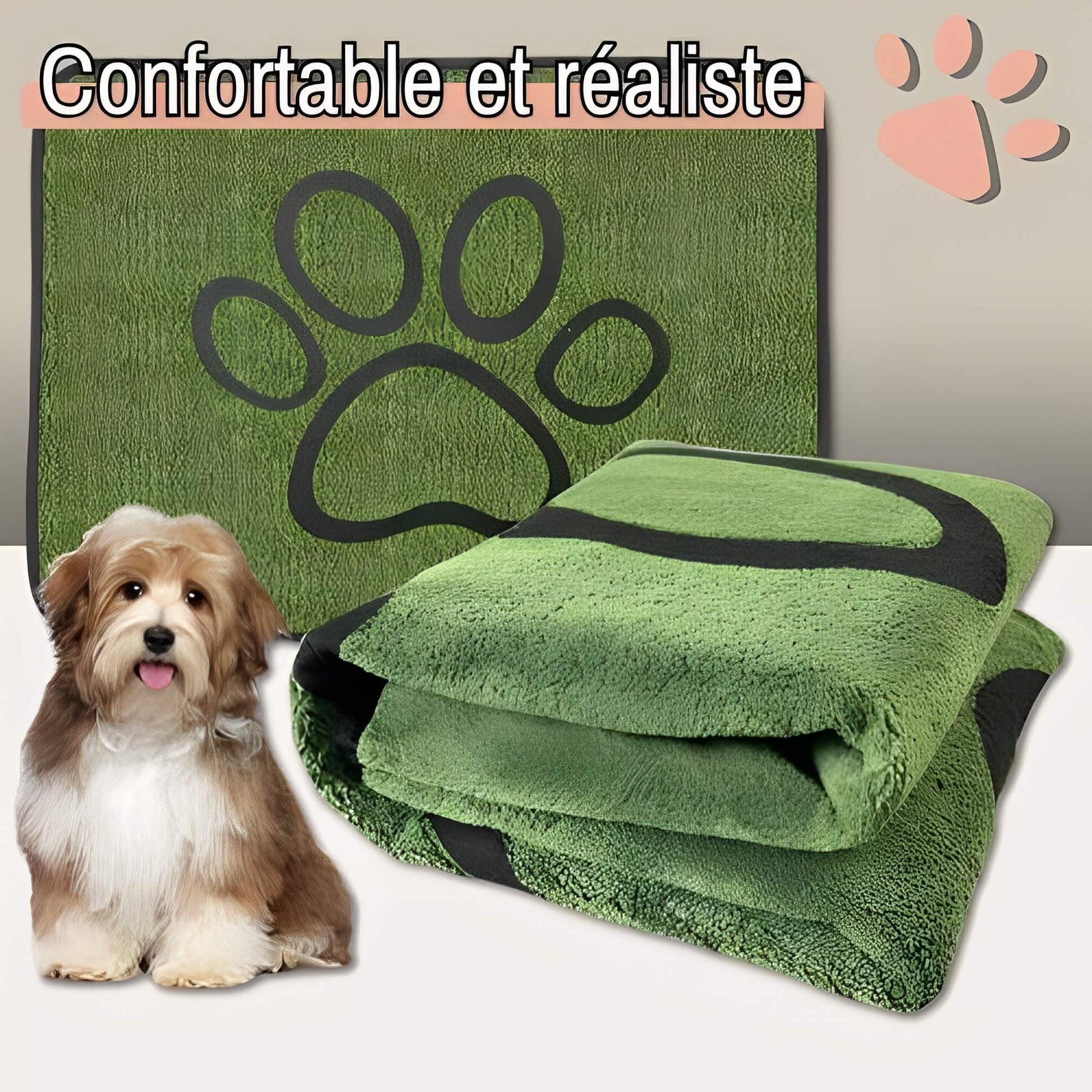 tapis apprentissage pour chien lavable JujutrainPad confort réaliste