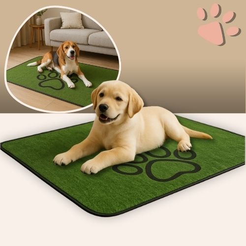 tapis apprentissage pour chien lavable JujutrainPad variante vert