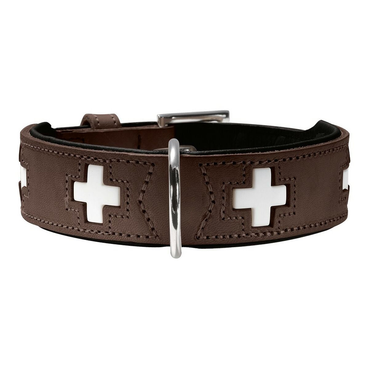 collier pour chien en cuir swiss collar hunter JuJuSwissCollar la niche de jules marron 02