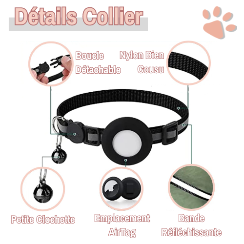 collier chat pour airtag comment retrouver son chat jujufindcat la niche de jules détails collier