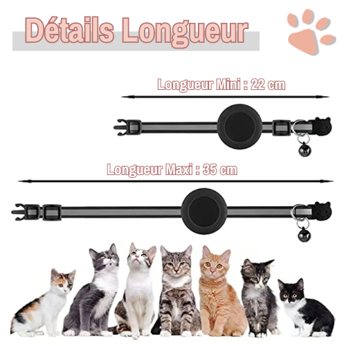 collier chat pour airtag comment retrouver son chat jujufindcat la niche de jules détails longueur