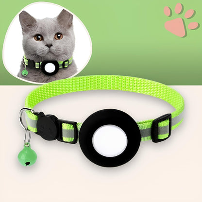 collier chat pour airtag comment retrouver son chat jujufindcat la niche de jules vert fluo