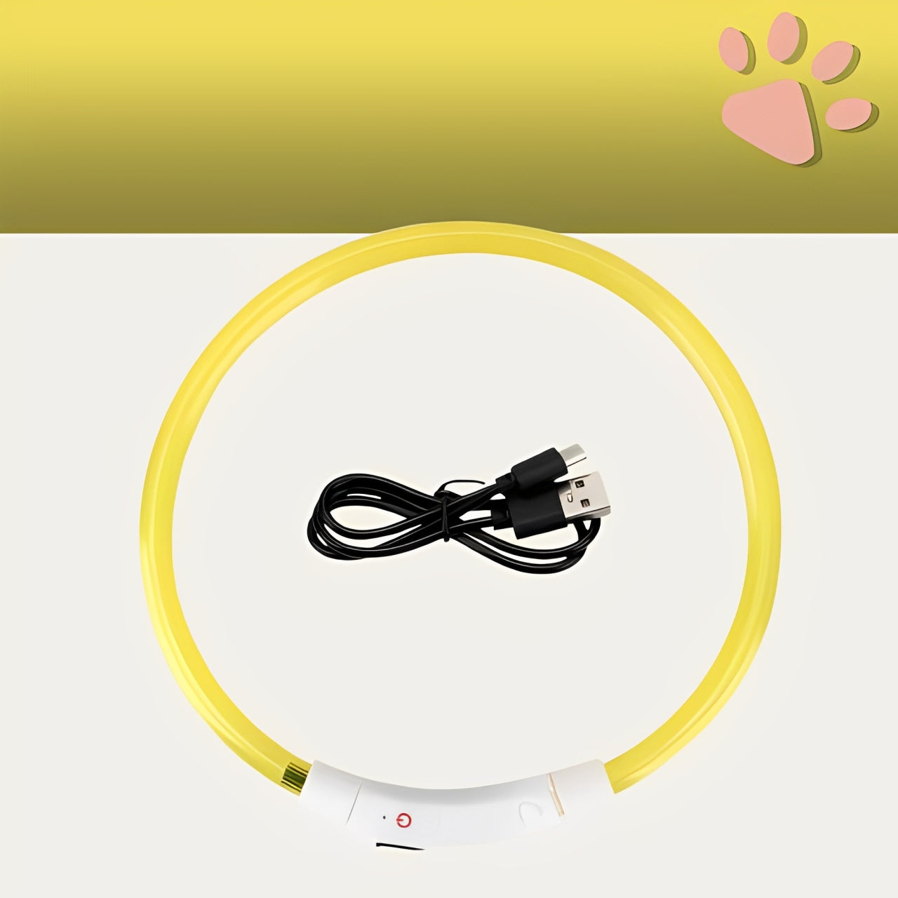 Collier lumineux pour chien la niche de jules jujulumcollar jaune