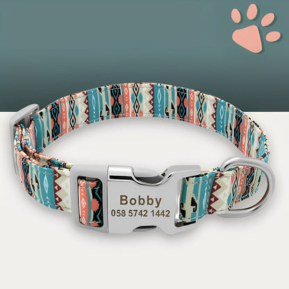 Collier pour chien personnalise prenom telephone personnalisable la niche de jules jujucollartag4 variante2 multicouleur bobby