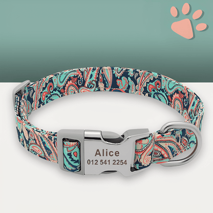 Collier pour chien personnalise prenom telephone personnalisable la niche de jules jujucollartag4 variante6 graphique alice